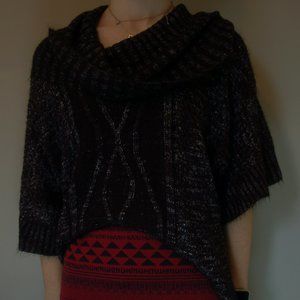 Black Cowel Neck Sweater